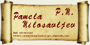 Pamela Milosavljev vizit kartica